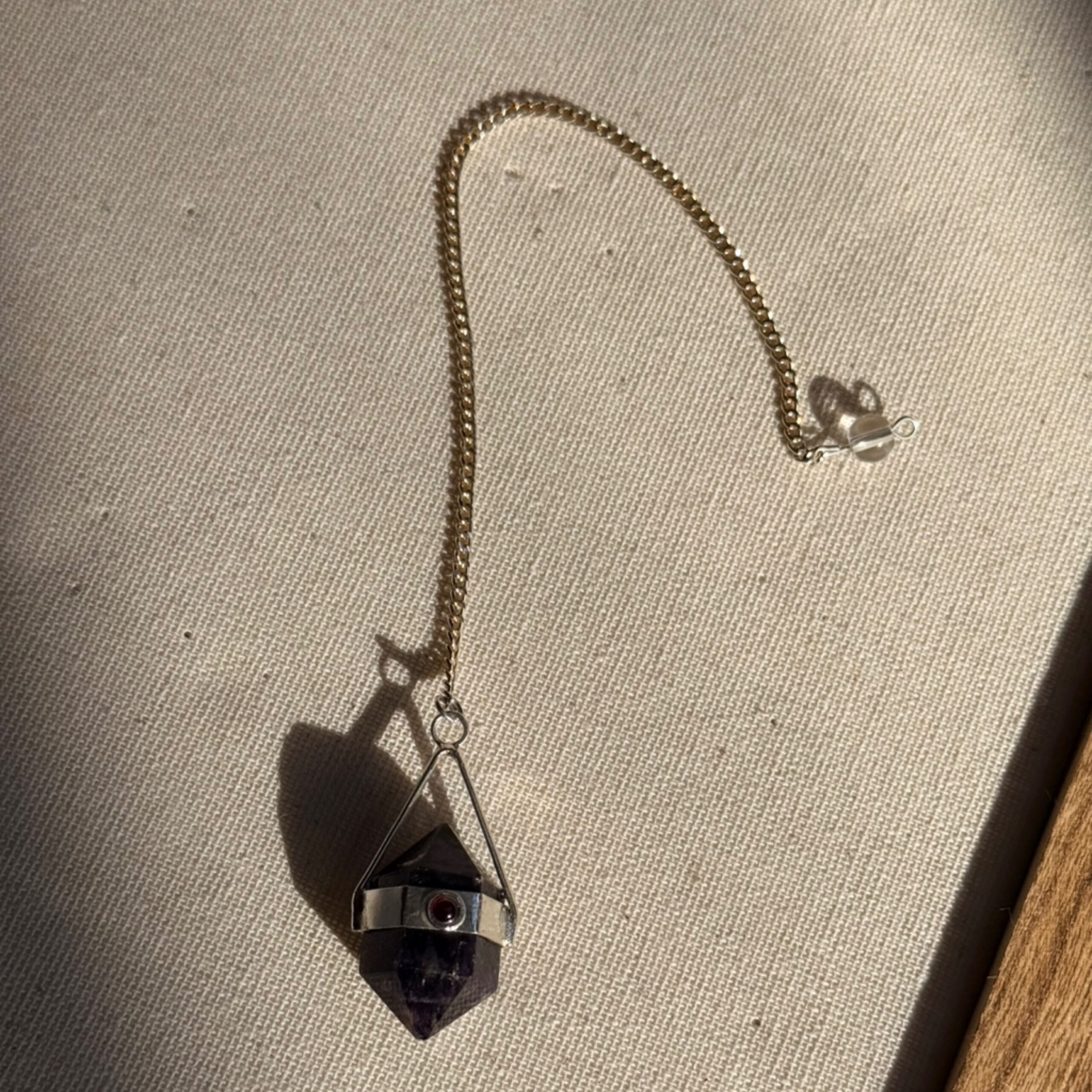 Pendule - Améthyste double pointe terminale