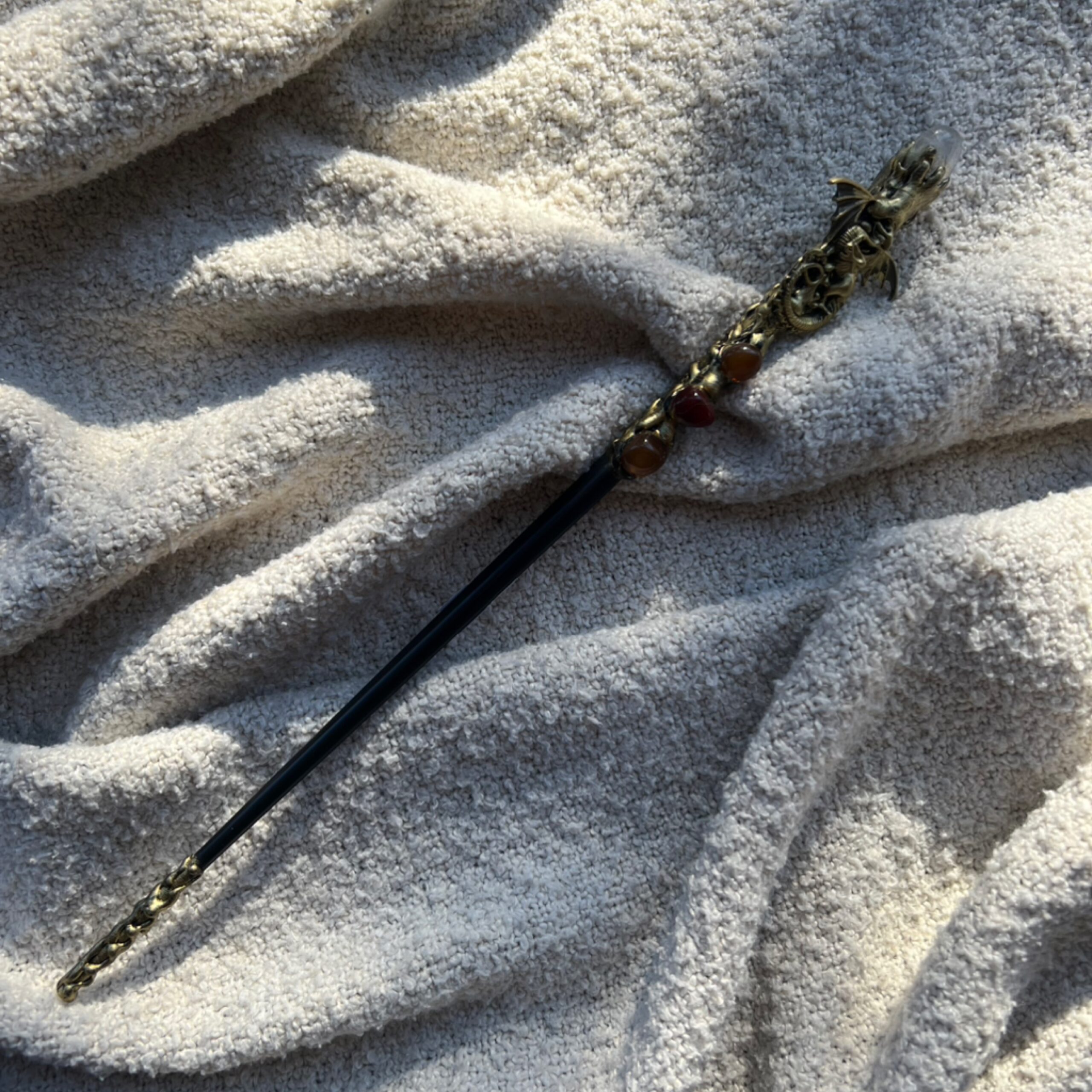 Baguette - Dragon en quartz clair