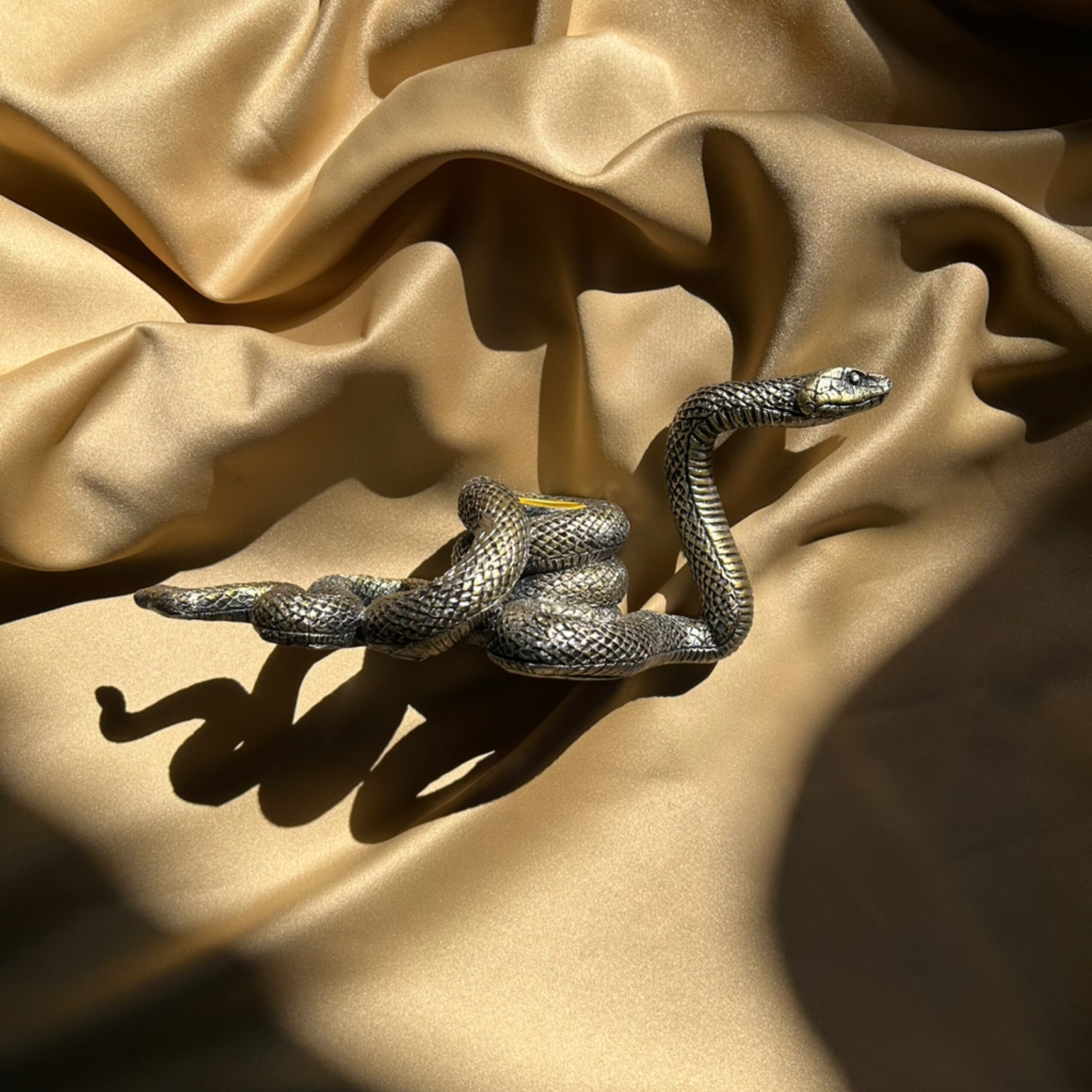 Silver Snake Candle Holder