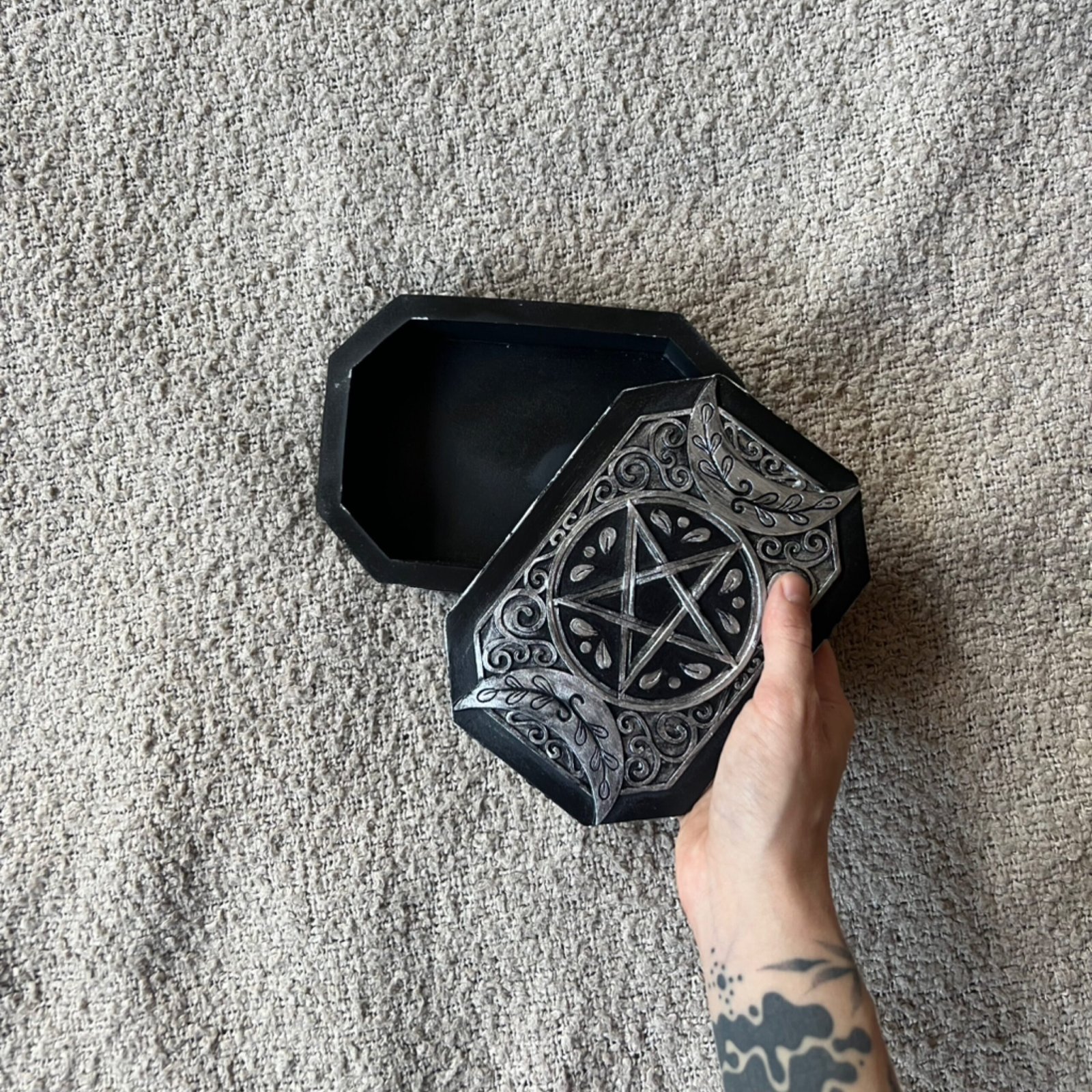 Pentagram And Crescent Moon Box